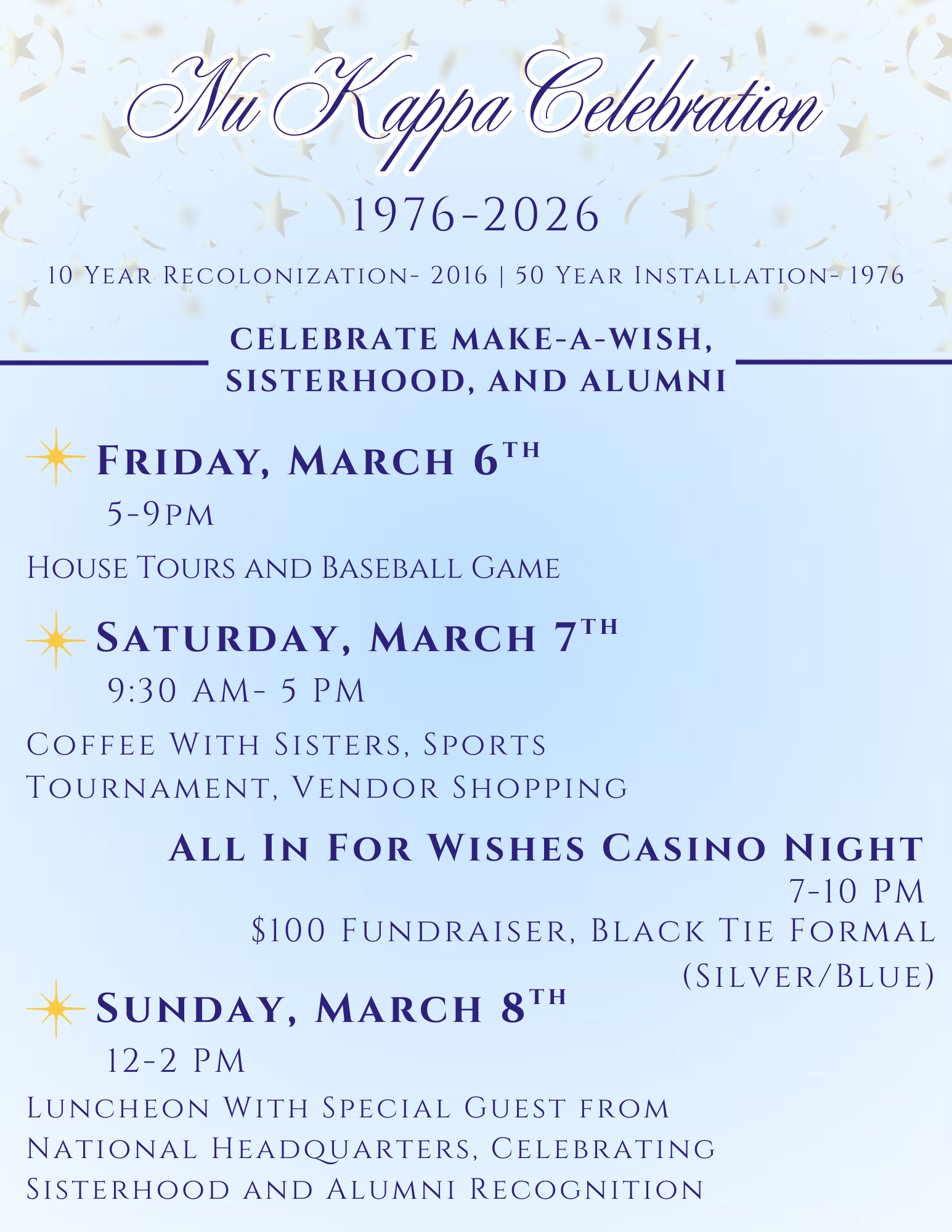 Nu Kappa Celebration Information